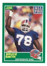 1989 Score Football Bruce Smith Bills #307 NRMT