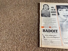VBK38 AÑOS 60 ANUNCIO FRANCÉS 11X4 BADOIT EAU MINERALE NATURELLE