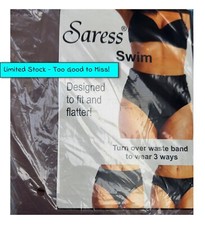 High Waisted Brown Bikini Bottoms Size 16-18 Body Slimming Waist Shaping Briefs