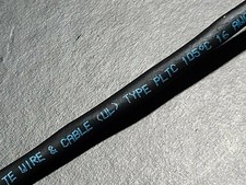 TE Wire  Cable 16/1P PLTC Type JX Solid Thermocouple Extension PLTC Black /50ft