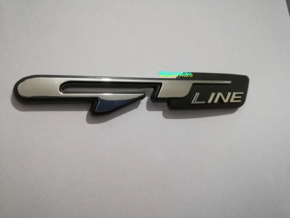 Stemma Fregio Logo 3d Adesivo EMBLEMA GTLINE GT LINE Peugeot Kia RIO SPORTAGE - Immagine 3 di 4