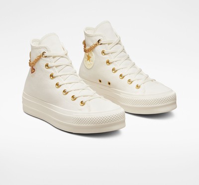 platform converse with gold