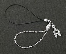 Letter R Crystals Cell Phone Charm For Mobile Phone New