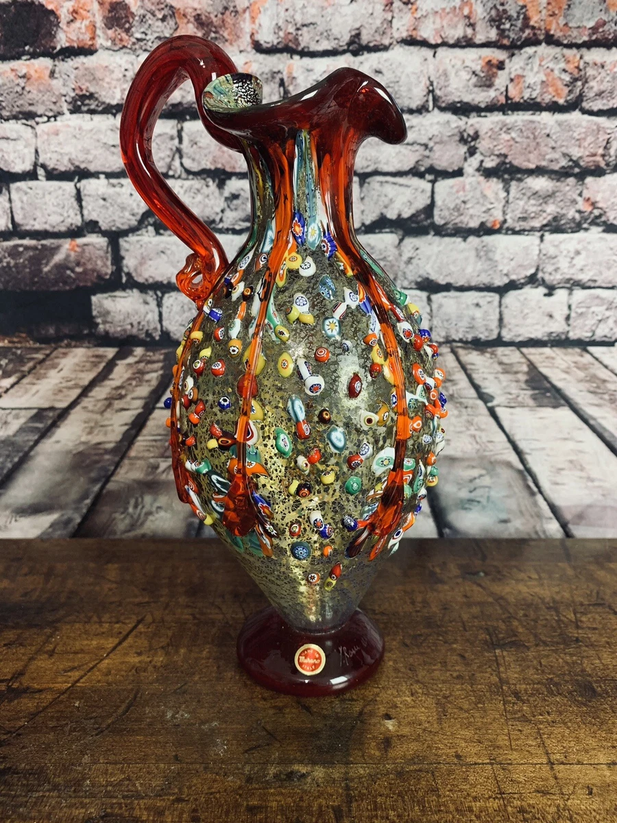 MURANO 金彩 グリーン レッド ライン グラス 未使用長期保管品 Murano Red Vases for sale | eBay
