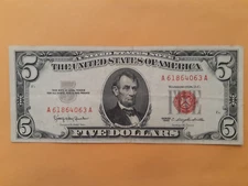 1963 $5.00 LEGAL TENDER A-A BLOCK