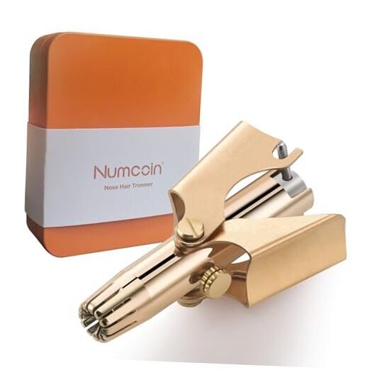 Nose Hair Trimmer for Men, Nose Trimmer for Men, Nose Trimmer, Manual, Gold