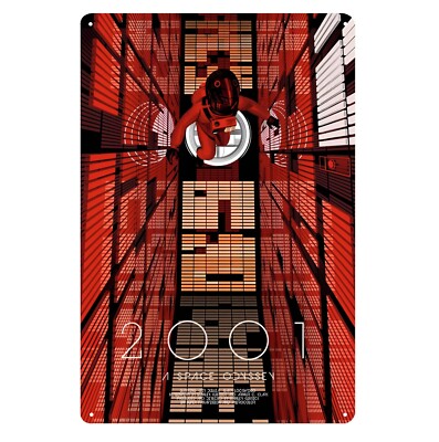 2001 A Space Odyssey Stanley Kubric Movie Metal Poster Tin Sign - 20x30cm Plate
