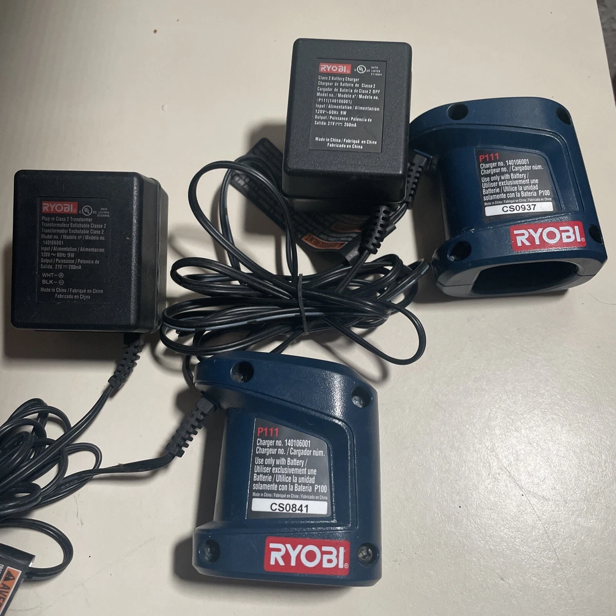 Kits batteries + chargeurs Ryobi One + 18v, batterie plus chargeur Ryobi