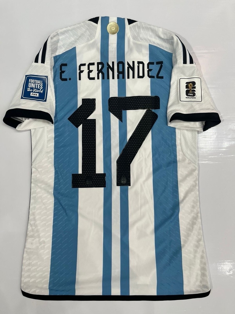 Enzo Fernández Prepared Argentina Shirt 2023 Qualifiers World Cup