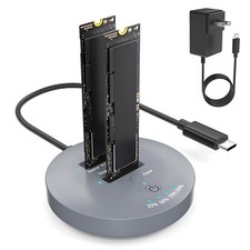 M.2 NVMe SSD Cloner,M.2 Duplicator Nvme Enclosure,10Gbps Dual-Bay NVMe to USB...