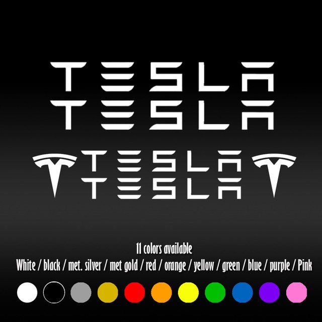 Tesla Big Brake Caliper Kit Car Overlay Diecut Window Vinyl Decal