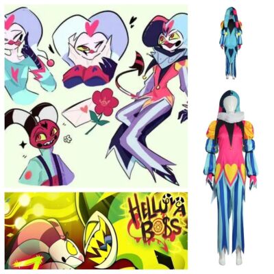 Helluva Boss: Clown Fizzarolli Cosplay women men Costume Halloween party Outfit