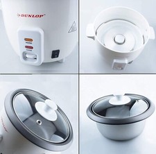 Multikocher  Reiskocher Dampfgarer elektrisch Kochtopf 300W Weiß Dunlop
