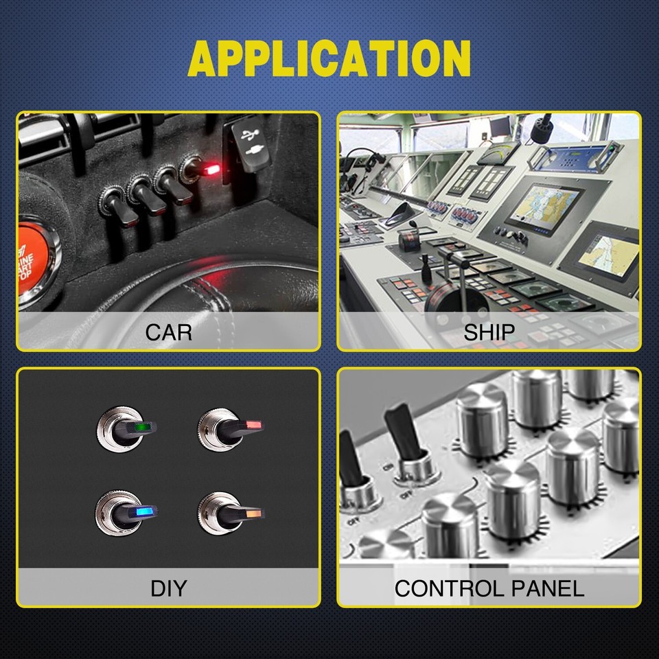 Nilight 5PCS LED Toggle Switch ON Off 12V 30A Red LED Lighted Metal ...