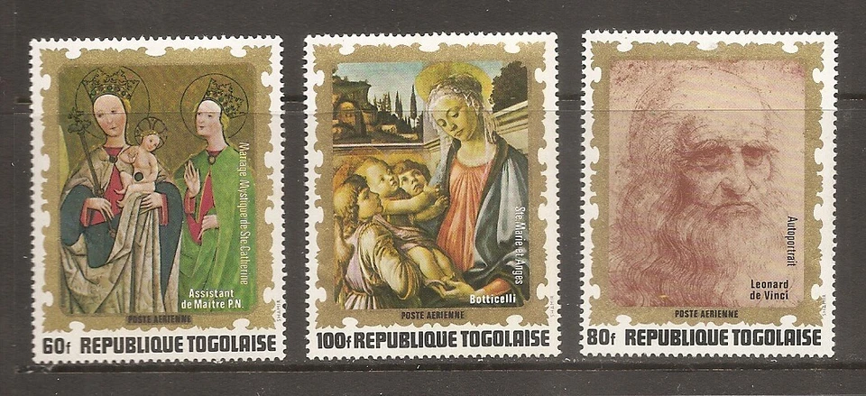 Togo SC # C73-74, C217-19, C186-88, C291-93, ETC, ETC Religious Paintings . MNH - Image 3 of 4