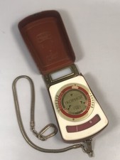 Vintage Zeiss Ikon Ikophot Selenium Light Meter w/ Attachment  Case