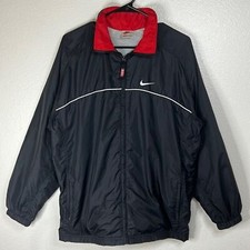 VTG Nike Jacket 90  s Youth Size X-Large Black Full Zip Jacket Windbreaker