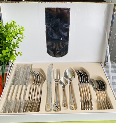 VTG 24 Pcs Lefard England Collection Stainless Steel 18/10 Flatware Cutlery Set