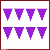 10M Lila Wimpelkette MäDchen Geburtstags Deko Violette Kunststoff Pvc Girlande