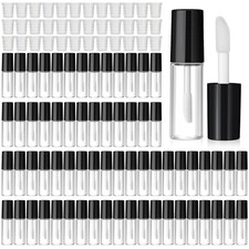150 Pcs Clear Mini Lip Gloss Tube, 1.2ml Empty Lipgloss Tubes with Wand Refil...