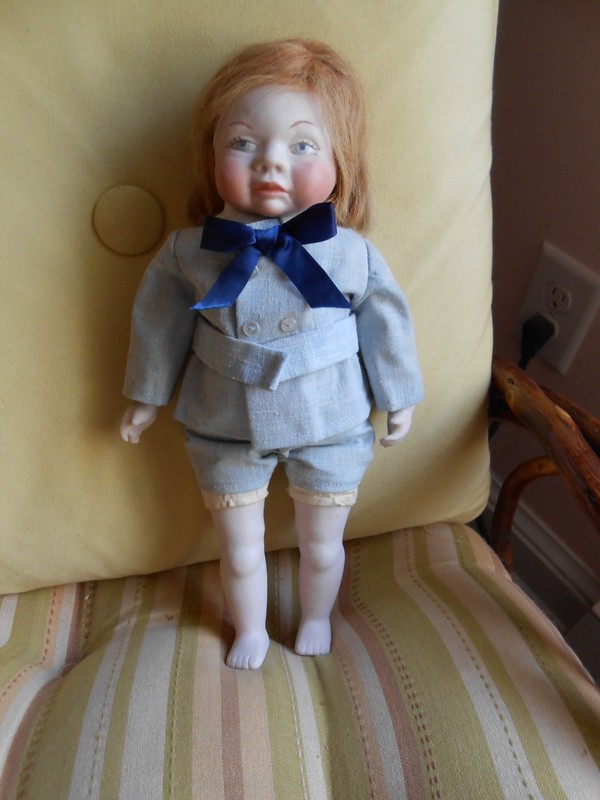 Barbara Peterson's Vntg '77 Beautiful Benji 12.5" Porcelain and Cloth Boy Doll
