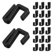 20 Pcs Garage Hangers S-hooks for Hanging Pants on Racks Plastic Clip-on