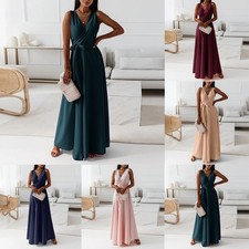 Female Women Dresses Bridesmaid Business Evening Party Holiday Sleeveless