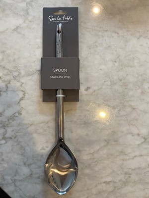 Sur La Table Kitchen Essentials utensils logo Stainless Steel Serving Spoon