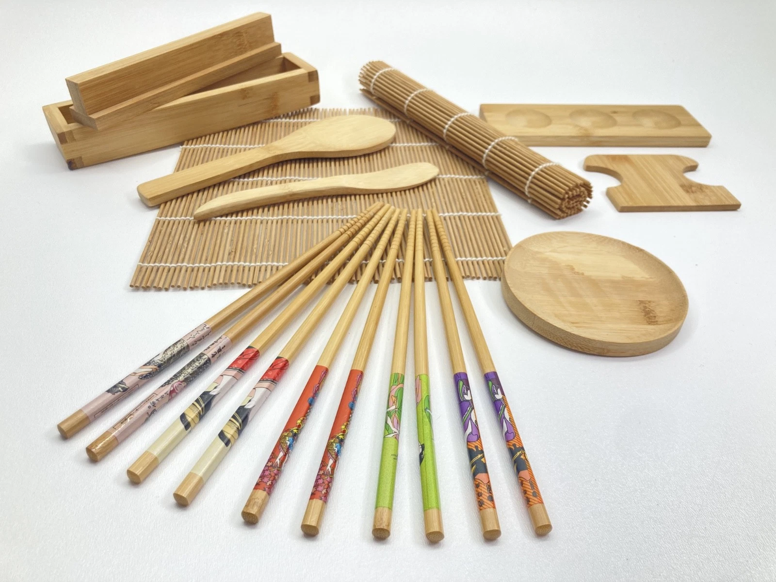 Sushi Making Kit, Bamboo Sushi Mat, Including 2 Sushi Rolling Mats, 5 Pairs
Opens in a new window or