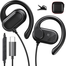USB C Earbuds Over Ear Headphones for iPhone 17 16 Pro 15 Plus iPad 10th Gen Goo