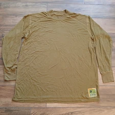 USMC FROG Shirt Mens Extra Large Brown FR Flame Peckham XGO Mock Neck Stretch