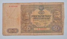 POLAND 50 ZLOTYCH  1946 BANKNOTE