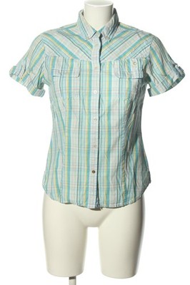 CAMPUS BY MARC O POLO Kurzarm-Bluse Damen Bluse Gr. DE 36 weiß-türkis-blassgelb