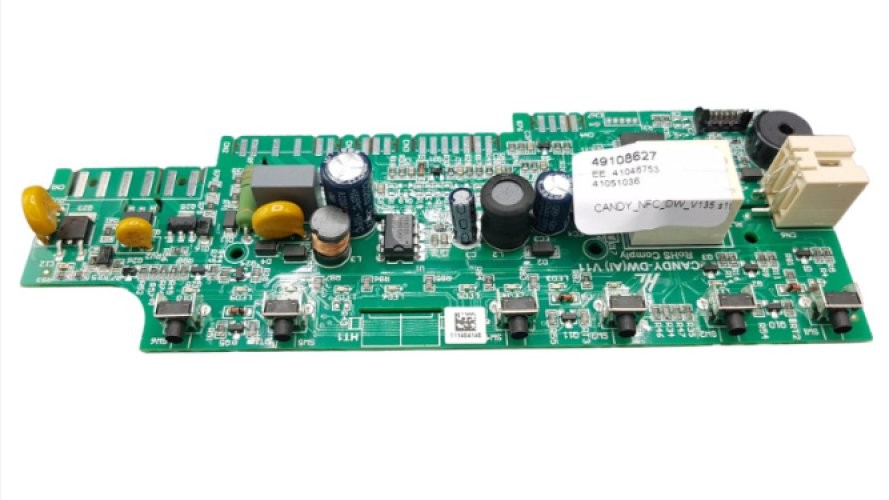 Module de commande pour lave vaisselle Candy 49108627 carte platine