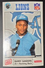 1989 Oscar Meyer Football Barry Sanders #11