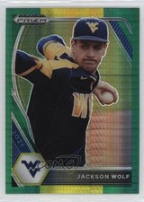 2021 Panini Prizm Draft Picks Green & Yellow Hyper Jackson Wolf #PDP129 0o2b