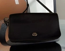 Coach Dinky Glovetanned Leather Black Crossbody 38015 Shoulder Bag
