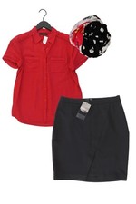 Damenmode Outfit Größe M mit Bonita Kurzarmbluse in Gr. 38 und Tuch