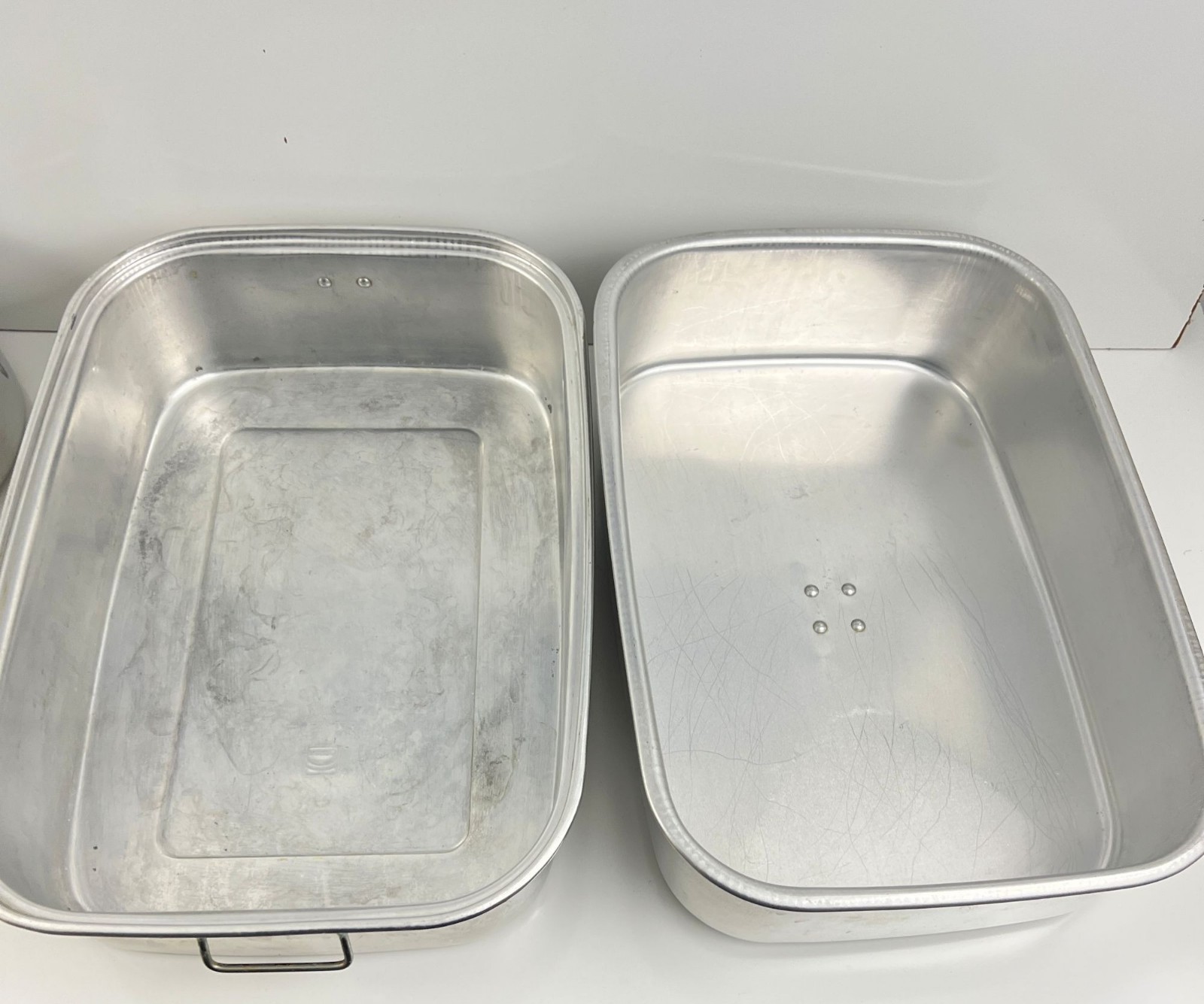 Vintage Mirro Aluminum Roasting Pan With Lid 17 1/4 x 12.5 x 8.5  Made in USA