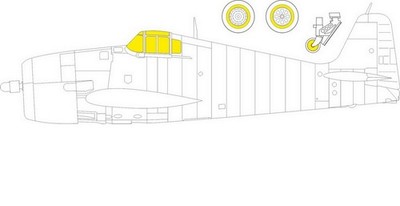 Eduard 1/48 Grumman F6F-3 Hellcat TFace Paint Masking for Eduard kits