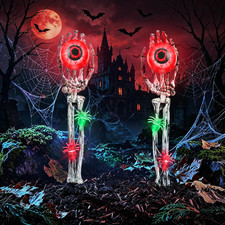 Halloween Skeleton Hands Decorations, 2 Pack Halloween Decorations Outdoor