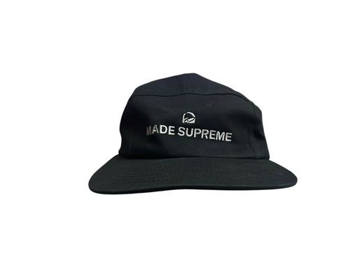 Made Supreme Taco Bell 5 Panel Black Hat Cap Adjustable Rainbow Strap HTF Rare - Picture 2 of 11
