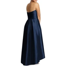 NEW ALFRED SUNG Strapless High/Low Ballgown GOWN Size 0R $242 MIDNIGHT NORDSTROM