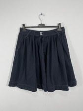MHL Margaret Howell Navy Cotton Pleated Flared Women's Cargo Skirt Size L