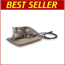 K H Lectro-Soft Heated Cat Bed - Automatic Warming for Outdoor Cats, 18x14in