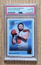 2018 Donruss Baker Mayfield #303 Rookie Card PSA 10 Cleveland Browns. rookie card picture