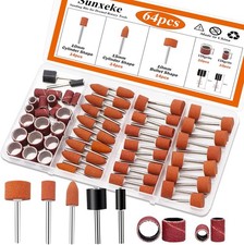 64Pcs Sanding Bits for Dremel Rotary Tools, 42Pcs Aluminum Oxide Grinding Stones