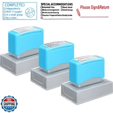 Saypacck 3 pcs Teacher Stamps Self Inking Checkbox Grading Teacher Stamps for