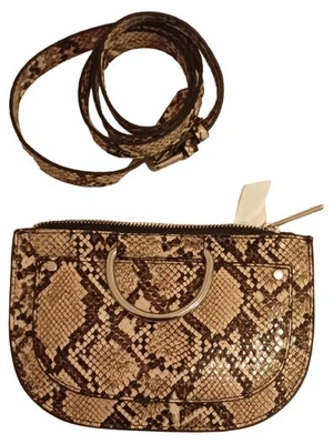 ZARA Sac Banane Femme Serpent Marron Beige Tendance - Photo 1/4