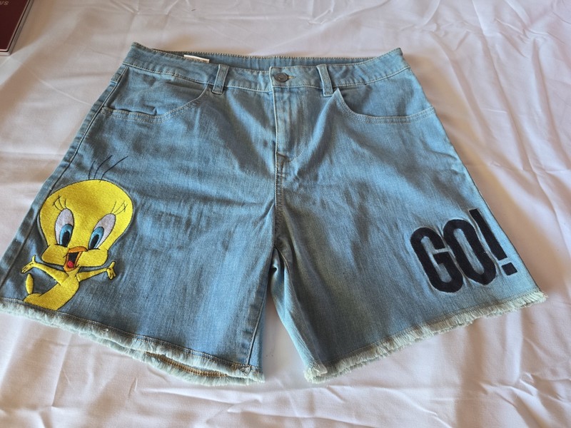 BENETTON Girl's Looney Tunes Graphic Jean SHIRTS 10 11 Years XL Extra Large B4